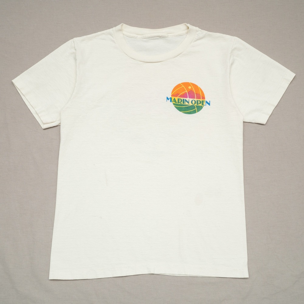 Vintage 1986 Marin Open Grass Doubles Volleyball Sideout Lite Sponsored Shirt